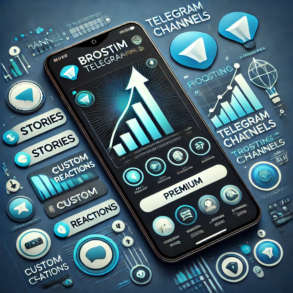 Telegram channel with premium features like stories and custom reactions, symbolizing growth and boosting effectiveness.