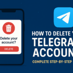 Step-by-step infographic on how to delete your Telegram account permanently. Learn about privacy settings, self-destruct options, and what happens to your data.