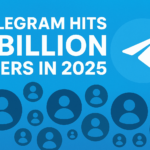 Creative image highlighting Telegram reaching 1 billion users in 2025, symbolizing global growth and new opportunities for businesses and creators.