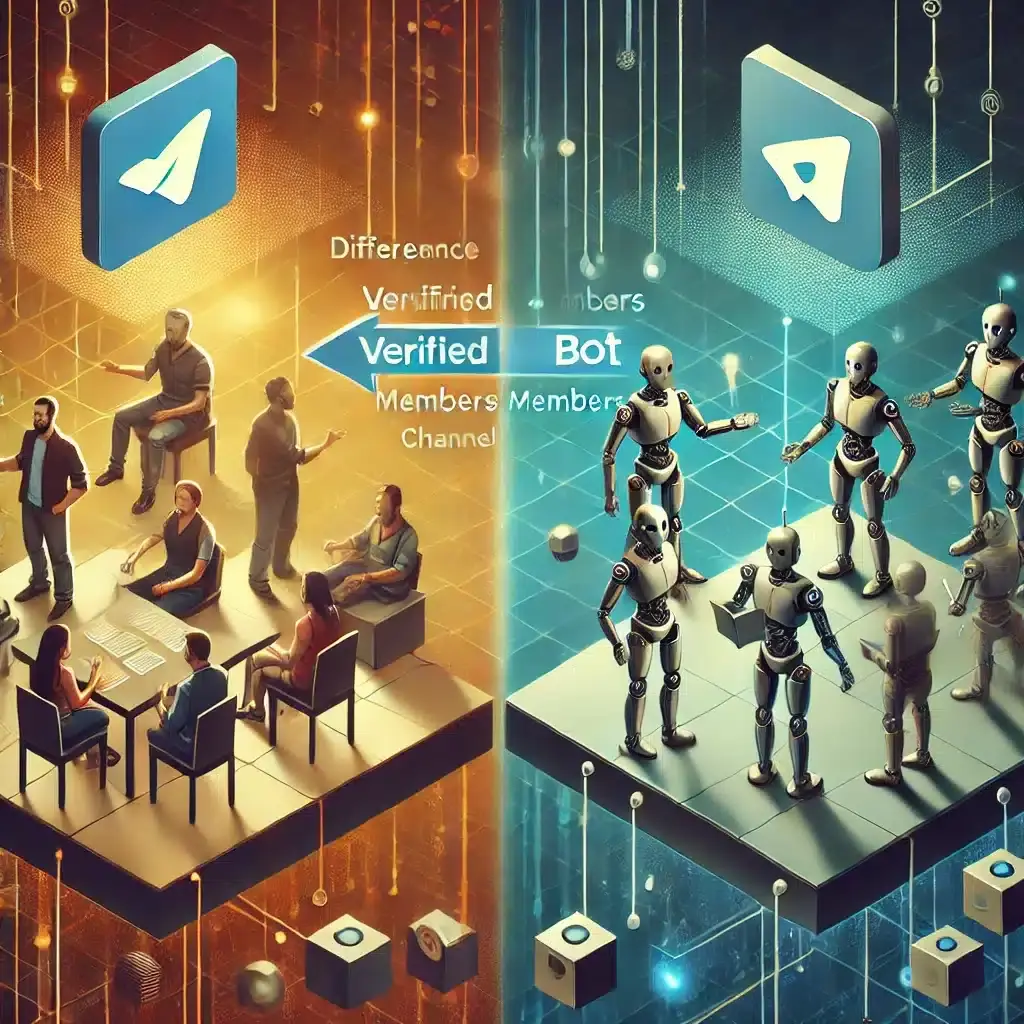 Difference between verified and bot members in channel engagement