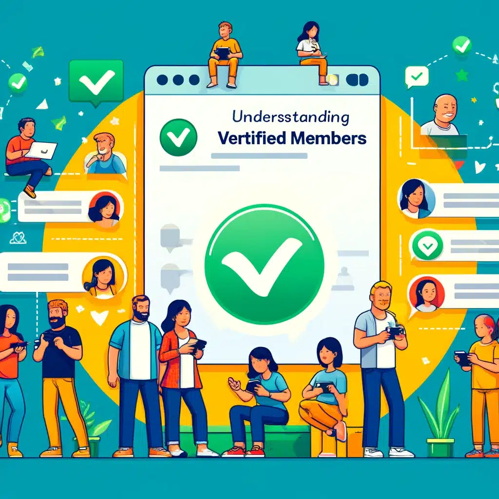 Illustration of verified Telegram members actively engaging with content, liking, commenting, and sharing in a vibrant community to boost channel engagement.
