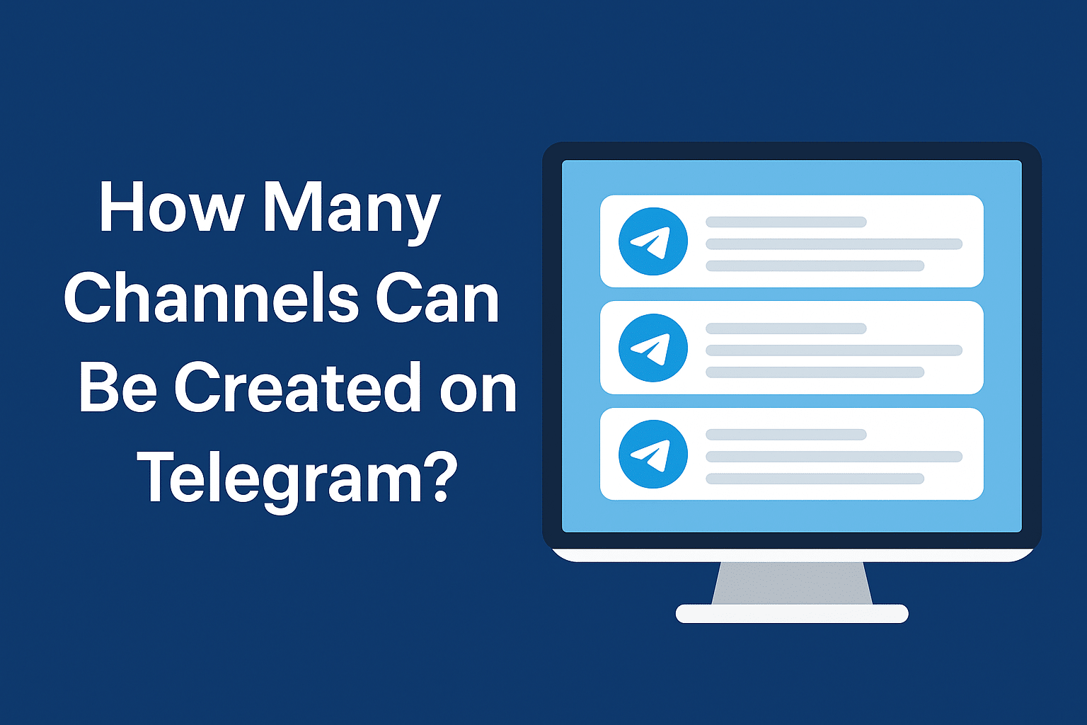 How many channels can be created on Telegram?