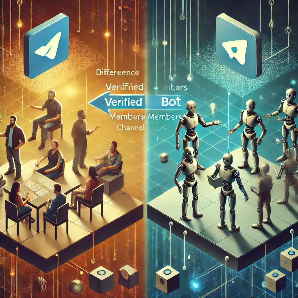 Difference between verified and bot members in channel engagement