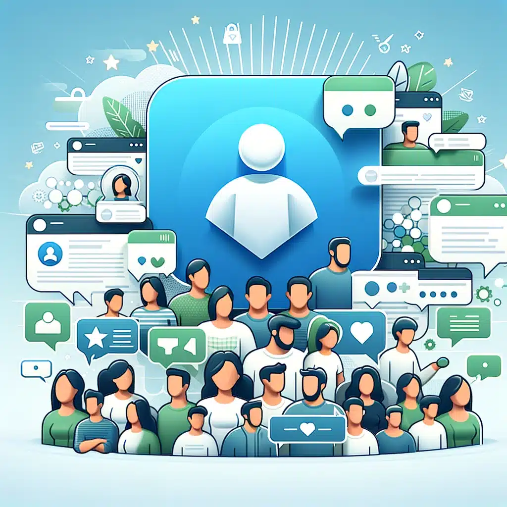 Illustration of a Telegram channel with real, active members engaging, debunking the myth that purchased members are bots.